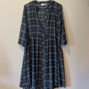 Oversized plaid dress